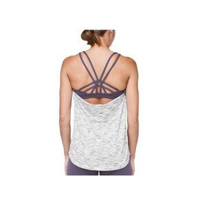 Lululemon Moment to Movement 2 in 1 Tank Tiger Space Dye Purple White Size 4